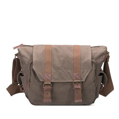 China 2022 New Fashion Canvas Square Bags Shoulder Messenger Bags High Quality Canvas Messenger Bag For Travel for sale