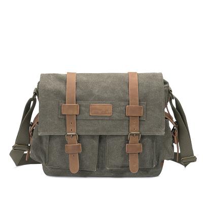 China Custom High Quality Luxury Canvas Messenger Shoulder Bags With Logo For Man for sale