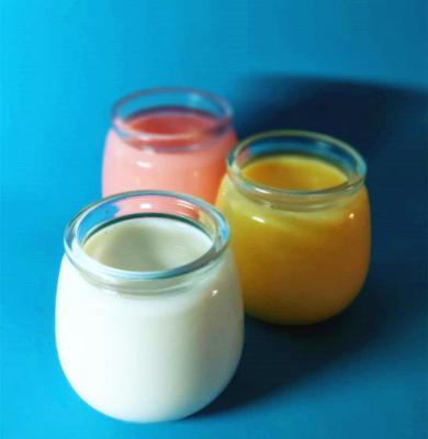 China Pudding Clear Pudding Jar Glass Pudding Bottle For Milk Fruit Yogurt Reflect 100ml/200ml for sale