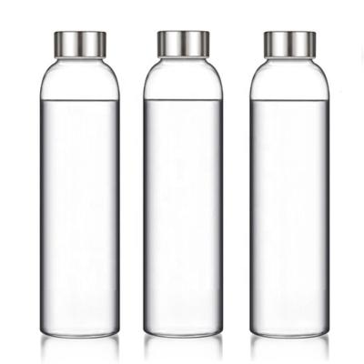 China Amazon Water 500ml Borosilicate Glass Eco Friendly Drinking Water Bottles for sale