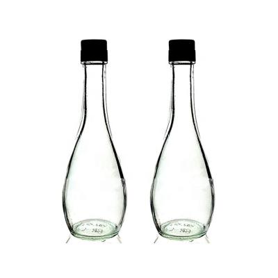 China Convenient new style and stylish 300ml glass sauce bottle with plastic caps for cooking, barbecue, salad, baking for sale