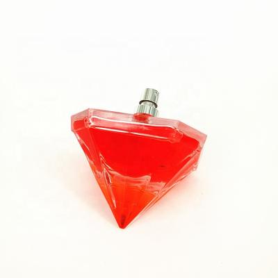 China Unique Design Perfume Glass Diamond Shaped Empty Perfume Bottles With Cork Or Sprayer For Traveling Or Gifts for sale