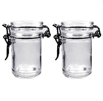 China Sustainable Clear Round Storage Cosmetic Glass 45ml Jar With Lid for sale