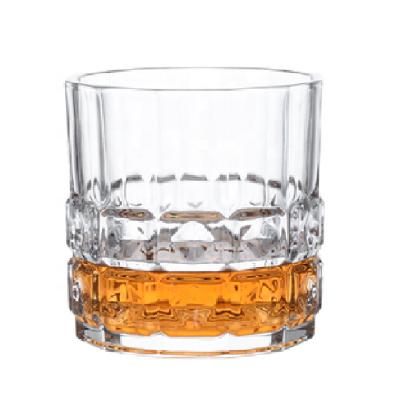 China Viable Best Quality Whiskey Machine Made Embossed Drinking Glass for sale