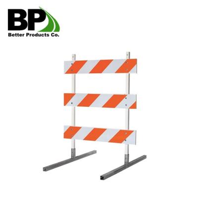 China Traffic Safety Products Galvanized Steel Telescoping Square Tube Foot Barricade for sale