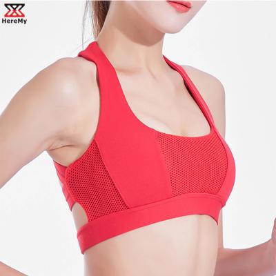 China High Impact Breathable Women Seamless Hollow Out Runner Back Yoga Bra Crop Tops Sports Workout Fitness Activewear for sale