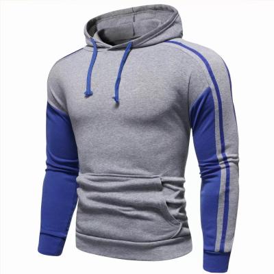 China Sets Mens Pullover Hoodie Two Color Splicing Big Long Sleeve Sweatshirt Wholesale Sweater for sale