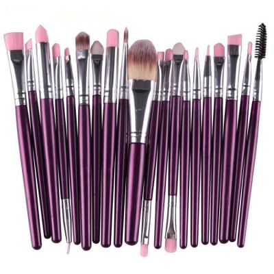 China Hot Selling Low Moq 20pcs Olive BH Aluminum Makeup Set Brushes With Custom Logo for sale