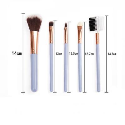 China Unique Low Moq Hair OEM 5pcs Synthetic Cosmetic Makeup Set Brush Vegan Makeup Brushes With Custom Color for sale