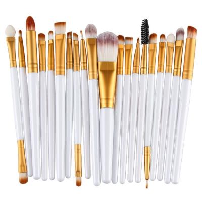 China Hot Selling Make Up Brushes Manufacturer 20pcs Gold Olive Cosmetic Makeup Set Brush With Customized Handles for sale