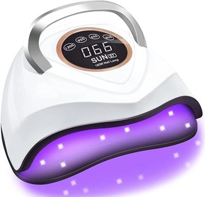 China 180W UV Lamp with 48 LED Beads Professional Portable Handheld Gel Nail Dryer 180W LED Nail Polishing and Curing UV Lamp with 48 Lamp Beads 4 Timer for sale