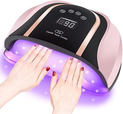 China 160W UV Lamp With 54 LED Beads LED Manicure Lamp 160W Professional High Power UV Gel Nail Dryer Large Gel Solidified Nail Lamp With 54 Beads Home Salon for sale