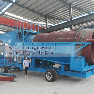 China portable alluvial gold washing gold trommel scrubber used for gold washing plant for sale