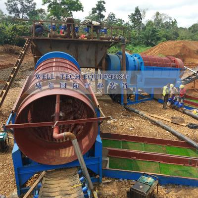 China Alluvial gold/chrome gold mat mining alluvial sluice box/diamond tin screen/trommel for sale