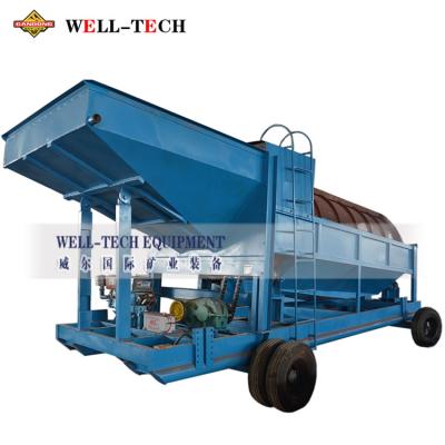 China Mobile gold alluvial washing gold trommel screen washing machine in Ghana for sale