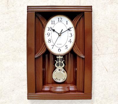 China Pendulum Clock With Wooden Case High Quality Wall Clock 40.5*28*7.7CM for sale