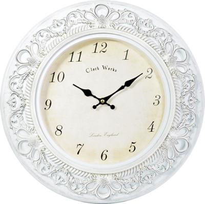 China 16-inch Circular Pattern Carved Luxurious Wall Clock 40*40*5.4CM for sale