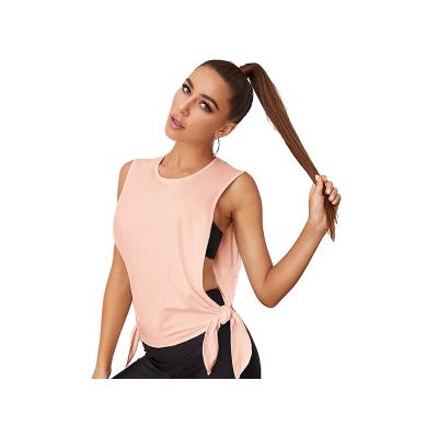 China New Arrival Breathable Tank Top Racerback Sleeveless Sports Crop Top Fitness Gym Wear Shirts and Tops For Women Fitness 1 Piece for sale