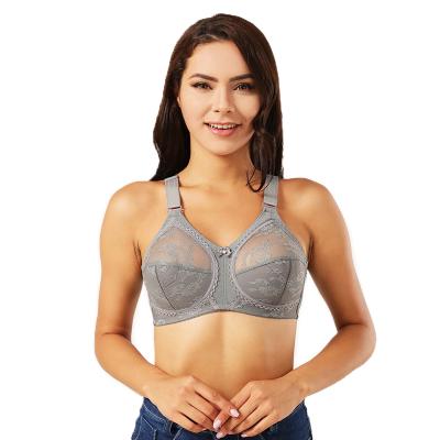 China Wholesale Ladies Breathable Large Size Bra Plus Size Bras For Large Women Plus Size Large Cup Lace Seamless Bra for sale