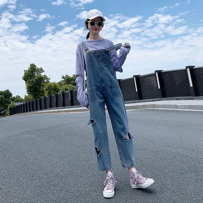 China Breathable Korean version of autumn all-match loose straight cut cute diet overalls for sale