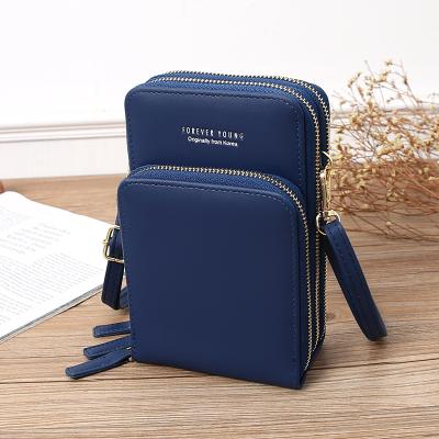 China High Quality Fashion Small Shoulder Bag Mobile Phone Wallet PU Purses and Women's Cross-Body Bag for sale