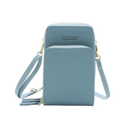 China New Fashion Casual Style Card Wallet Body Bag Cell Phone Wallet Portable Cross Purses and Purses with 14 Credit Card Slots for sale