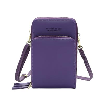 China High Quality Hot Sale Fashion Solid Color Mobile Phone Wallet Casual Portable Purses and Purses with 14 Credit Card Slots for sale