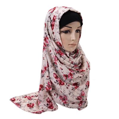 China Wholesale Europe/America/Middle East Printed Ruffled Pleated Lady Soft Long Bubble Chiffon Hijab Scarf Wraps Head Scarf Other Scarves For Muslims for sale