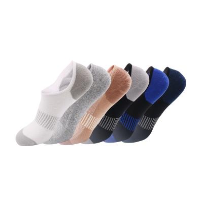 China High Quality Women And Men Anti-slip No Exposure Bumps Low Cut Cotton Anti-slip Sports Casual Socks for sale