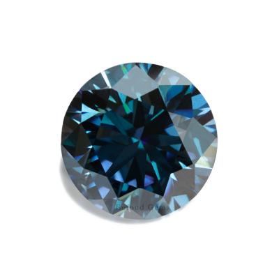 China Vvs 6.5mm Moissanite Diamond Blue Color Fashion Round Fire Color Moissanite 1ct D Color Set Or Synthetic Loose Gemstone For Rings for sale