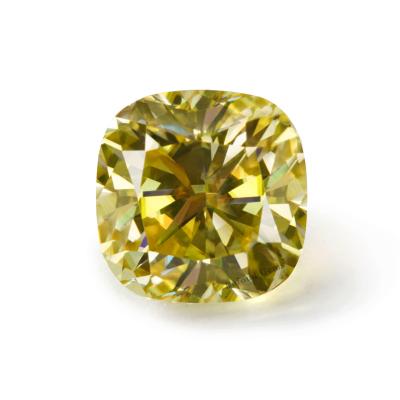 China Fire 1 Carat Round Yellow Moissanite Gemstone 6.5mm Lab Developed Color Set Or Series Cut Color Diamond Loose Stone For Moissnaite Costume Jewelry for sale