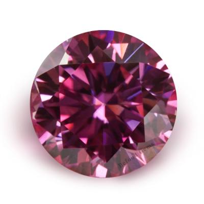 China Fire DEF Color VVS Clarity Deep Pink Color Set or Loose Moissanite Stones Round Brilliant Cut Moissanite for Engagement for sale