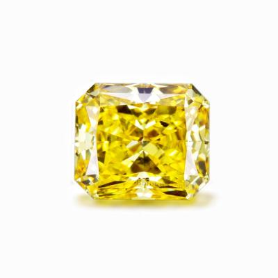 China Fancy Bright Yellow Earings Wholesale 1.02ct Lab Grown Diamond Heater Cut CVD/HPHT For Engagement Ring for sale