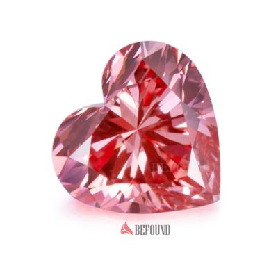 China Earings Heart Shape Lab Grown Diamond 1.51ct Vivi Intense Pink Loose Fancy Color For Gold Ring for sale