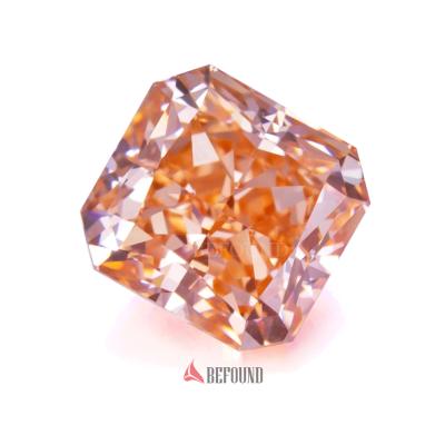 China Earings Sales Like Radiant 2.04ct Pink Orange Cut CVD VS1 Synthetic Diamond With IGI Certificate for sale