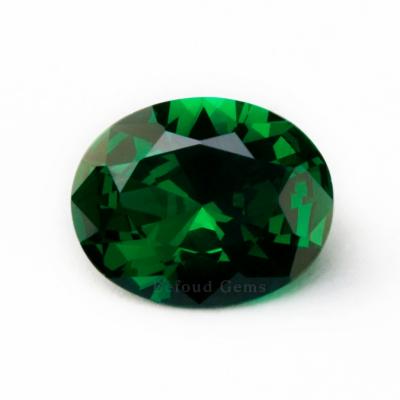 China Factory Price Nanogems Green Color YAG Stone Oval Shape 5x7mm Color or Yttrium, Aluminum and Garnet Garnet for Sliver Earring for sale