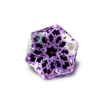 China Large Size 15x15mm Synthetic Cubic CZ Fire Amethyst Color Zircon Diamond Loose Color Set Or Gemstone For Sale for sale