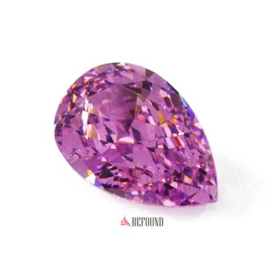 China Color Game Or Fire Colored Pear Ice Crushed Radiant Cut Simulated Diamond CZ Gemstone Price For Sale for sale