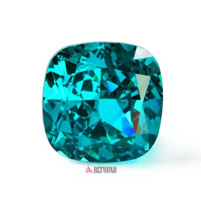 China Wholesale 6A Diamond Paraiba Cushion Ice Flower High Carbon Color Game or Fire Cut Zircon Gemstone for sale