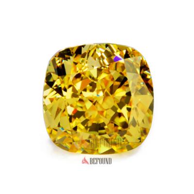 China Color Play Or Synthetic Fire Diamond Crushed Ice Cut Yellow Zircon CZ Stones for sale