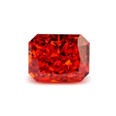 China Color Play Or Fire Synthetic Stone Zircon Radiant Cut Diamond Crashed Ice Cut 8x10mm On Sale for sale