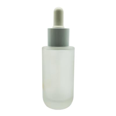 China Hot Sale 30ml New Style Cosmetics Customized Logo Frosted Glass Dropper Bottles for sale