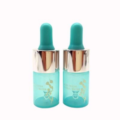 China 5ml Cosmetic Essential Oil Blue Color Customized Serum Vial Mini Small Glass Dropper Bottle for sale