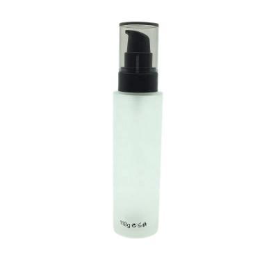 China Wholesale Luxury Cosmetics Cosmetics Packaging Empty Clear Glass Pump Lotion Bottle for sale