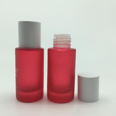 China Wholesale 30ml 50ml Cosmetic Luxury Empty Round Body Toner Glass Bottle for sale