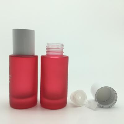 China High End Cosmetic Bottle Custom Logo Clear Empty Round Glass Bottle Toner for sale