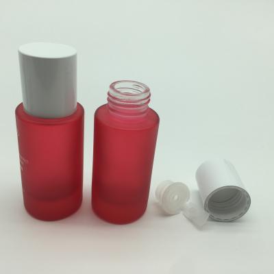 China Beautiful Glass Bottle Wholesale Cosmetic Skin Care Bottles Glass For Toner And Face Cream for sale