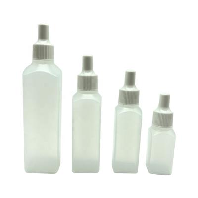 China 5ml 10ml 15ml 30ml HDPE Cosmetic Square Plastic Bottles for sale