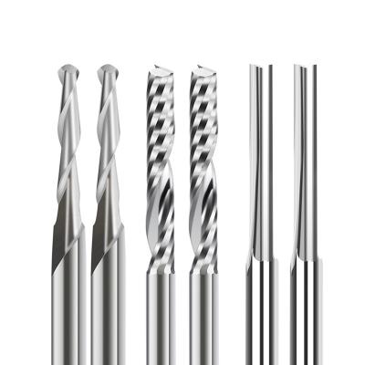 China Timay Aluminum End Mill Engraving Bit Set 15Pcs CNC Router Bit For Woodworking Acrylic Cutting 3.175/2Mm Shank Carbide Milling Cutter for sale