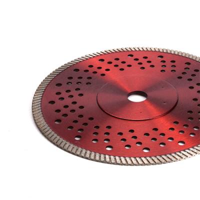 China Best High Strength Hot Wave Press Turbo Rim Diamond Saw Blade For Cutting Marble Tile With Flange for sale